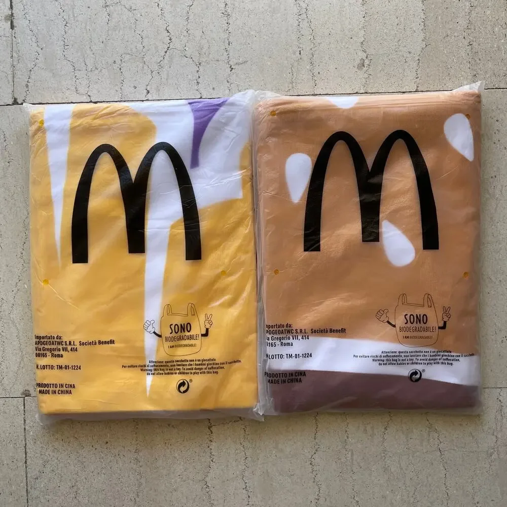Set 2x McDonald's Beach Towels Big Max Burger + Fries Italy Europe Exclusive NEW